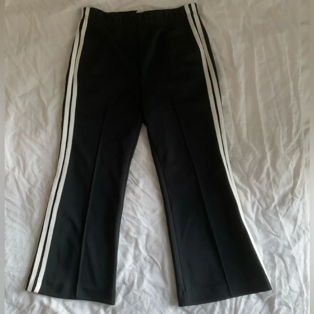 Maeve Anthropologie Fitted Side-Stripe Track Pants - Black / White - Size M - Picture 5 of 10